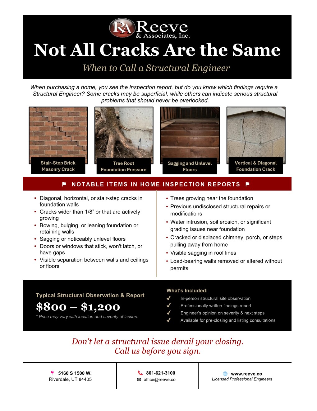 Structural Observation Report Flyer